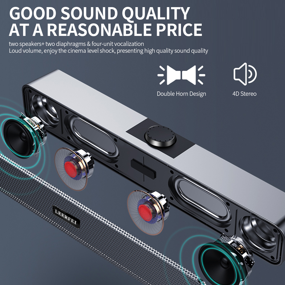 Loa Máy Tính Để Bàn E-350BS BT Có Độ Trung Thực Cao Âm Thanh Nổi 4D Đa Chức Năng