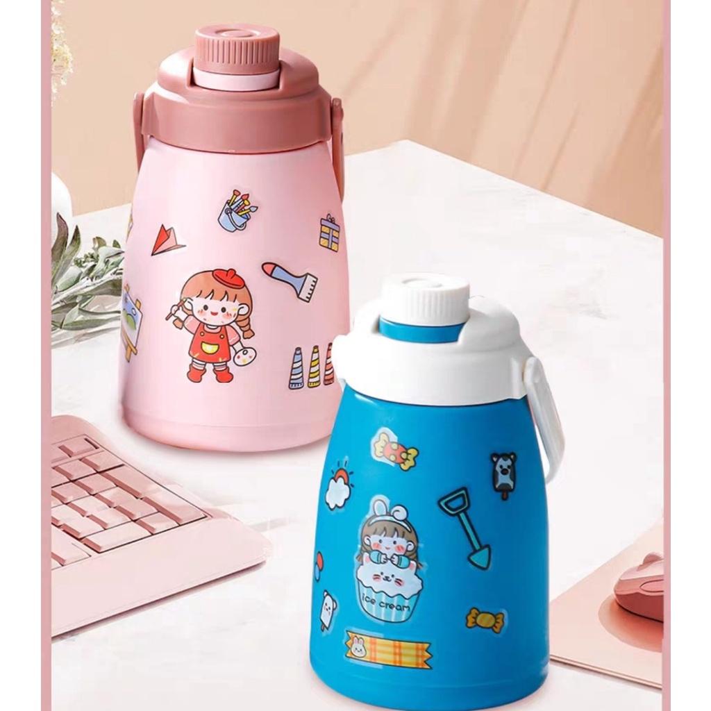 Bình Nước Giữ Nhiệt Cute Hàng Cao Cấp 800 ml Dùng Đi Học, Văn Phòng, Du Lịch Tiện Ích