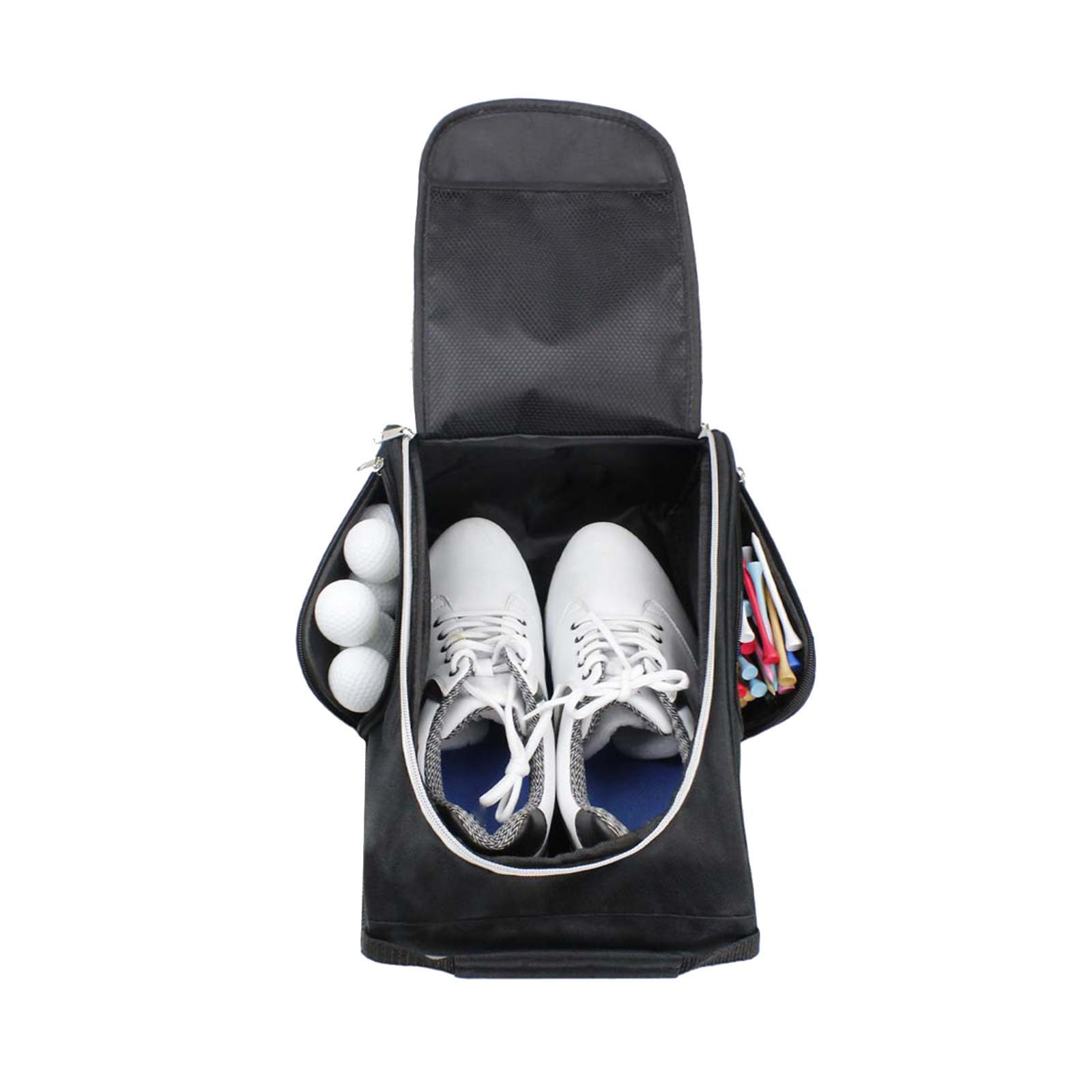 Golf Shoes Bag Sports Shoes Bag Multipurpose Nylon Breathable Fittings Storage Zippered Shoe Carrier Bag Pouch for Men Women Camping Outdoor