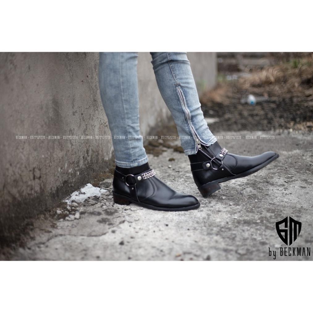 Giầy hàng chất lượng cao Giày nam Harness Boots kiểu dáng đường phố Hót Nhất. Tặng Phụ Kiện