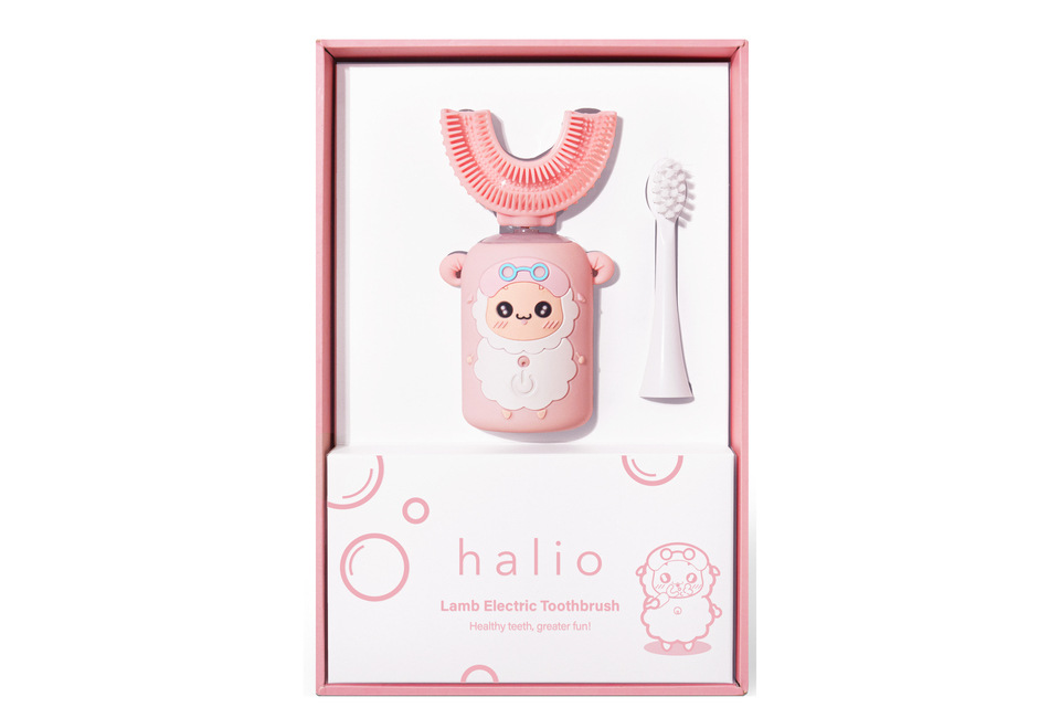 Bàn Chải Điện Cho Bé Halio Smart Sonic Toothbrush 2 Loại Đầu Chải Công Nghệ Sóng Âm - Pink