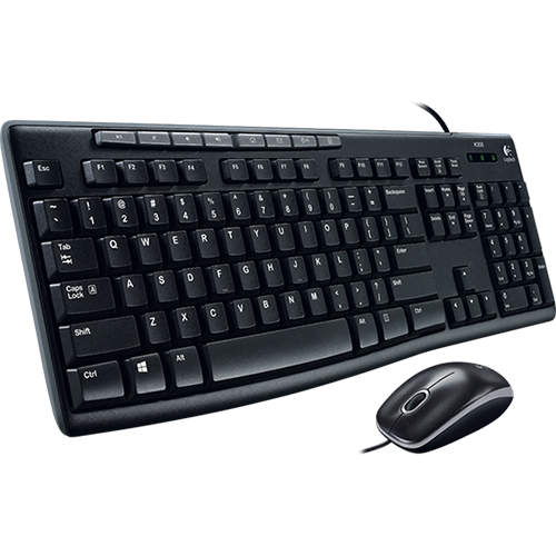 Combo chuột và bàn phím có dây Logitech MK200 - Hàng chính hãng