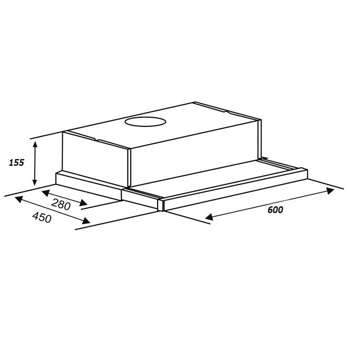 Máy Hút Mùi Bếp Âm Tủ 6 Tấc KAFF KF-TL60H - Hàng Chính Hãng