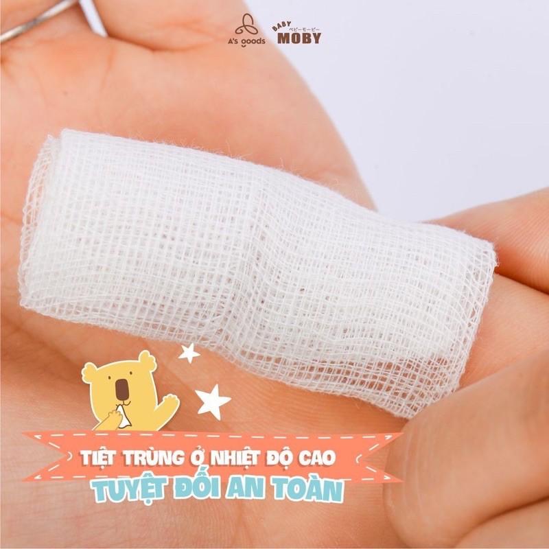 Gạc miếng rơ lưỡi cho bé sơ sinh Moby, made in Thái Lan