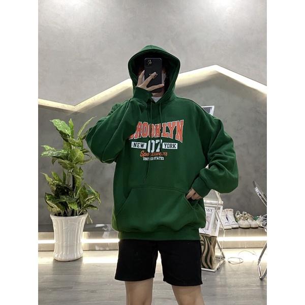Hoodie xanh ve chai hoodie nỉ ngoại dày dặn in nhiều hoạ tiết