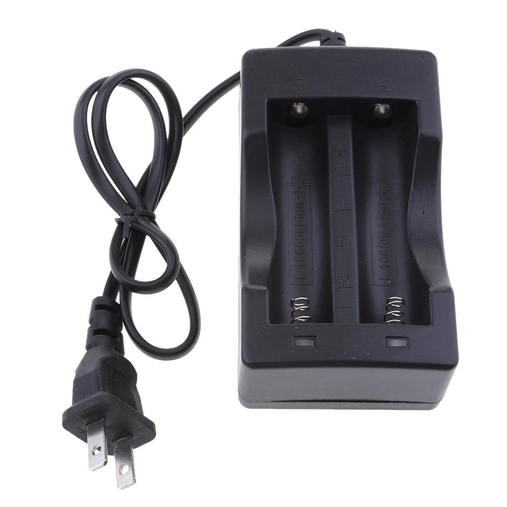 US Plug 2-slot Flashlight Miner's Lamp Lighting Battery Charge