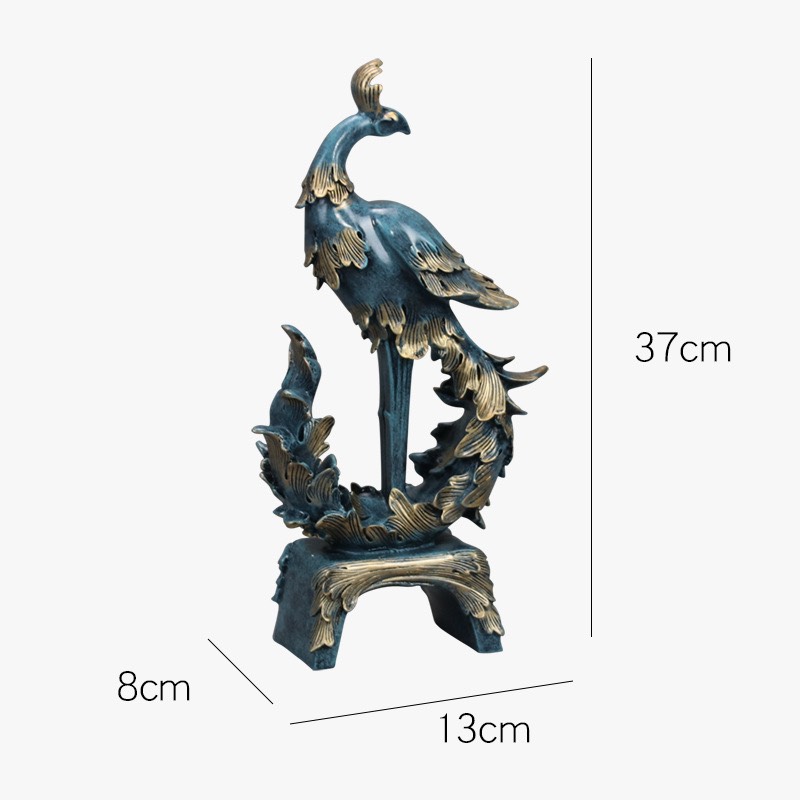 Tượng chim phượng hoàng lửa trang trí nội thất cao cấp - Đồ Decor trang trí nhà cửa đẹp - Mã T132