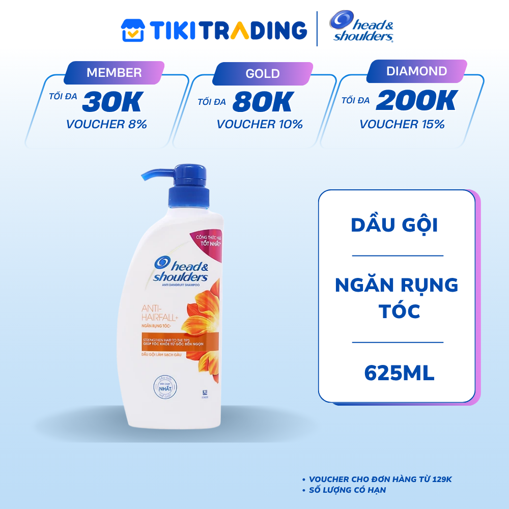 Dầu Gội HEAD & SHOULDERS Chai 625ml - Ngăn rụng tóc