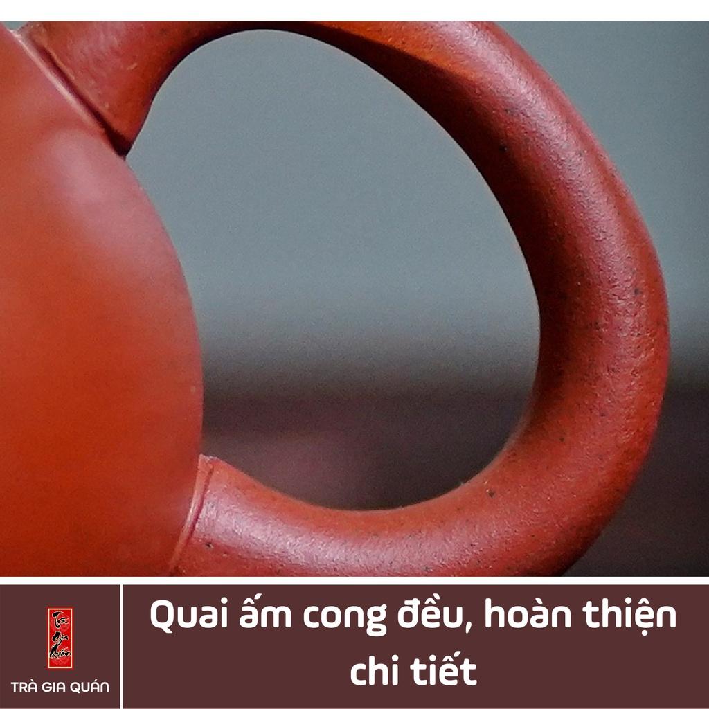 Ấm Uống Trà Độc, Song Ẩm YOU DRINK TEA Gốm Tử Sa Bát Tràng Đỏ Son Trà Gia Quán Họa Tiết Trơn Ánh Kim Sa