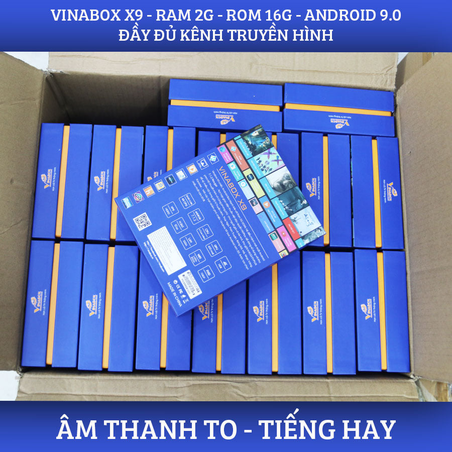 VinaBox X9 (Phiên Bản Thế Hệ Mới 2022) - Ram 2G/16G - Truyền Hình OTT Miễn Phí - Siêu Phẩm Trở Lại - Chất Lượng Bền Lâu - Hàng Chính Hãng