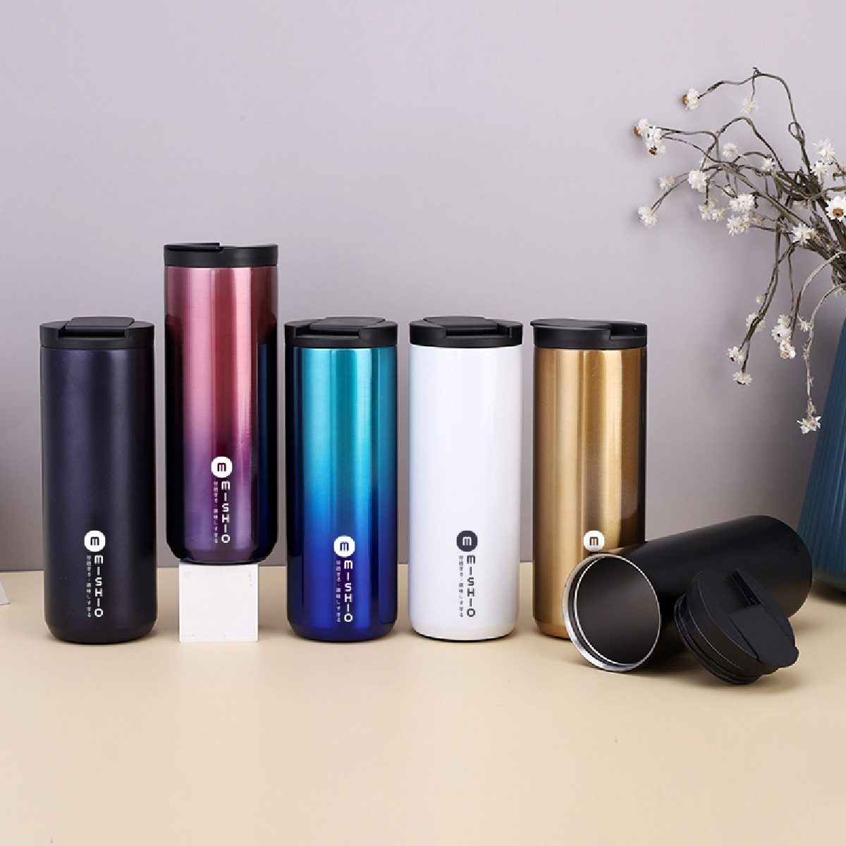 Ly Giữ Nhiệt Mishio inox 304 không gỉ sét dung tích 400ml - hàng chính hãng
