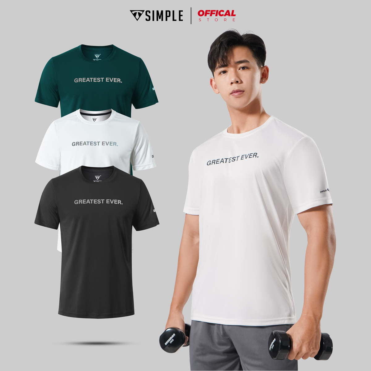 Áo Thể Thao Nam TSIMPLE cổ tròn tay ngắn tập gym vải thun lạnh thoáng mát co giãn chuẩn form MSSAHP6