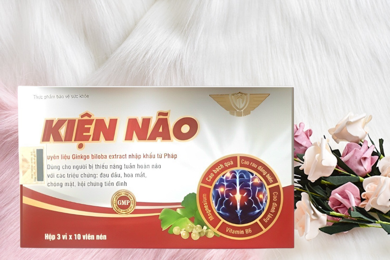 Viên uống Kiện não Vinh Thịnh Vượng VV, hộp 30v, tăng cường tuần hoàn não