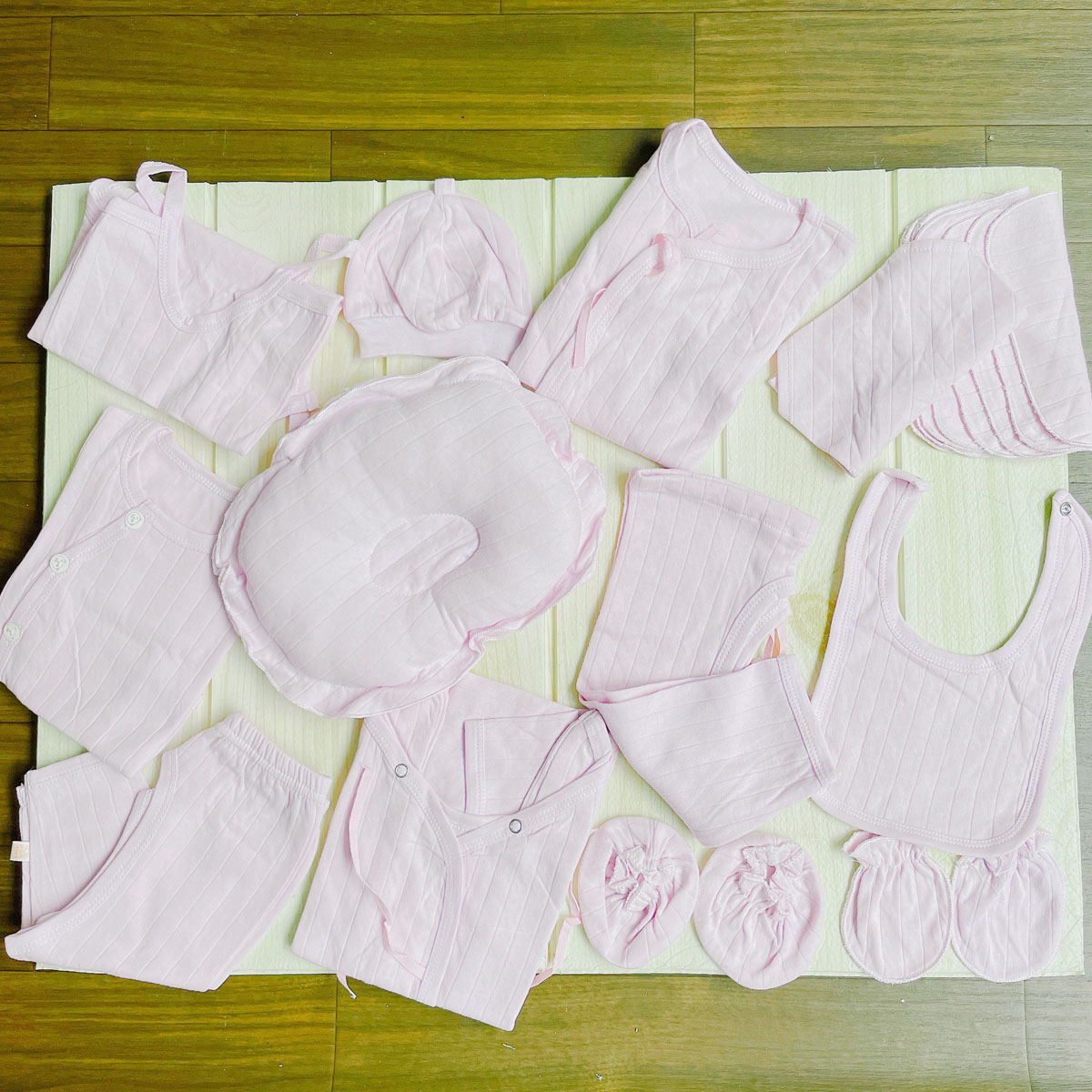 Set đồ sơ sinh cotton 18 chi tiết mùa xuân hè thu cho bé trai và bé gái