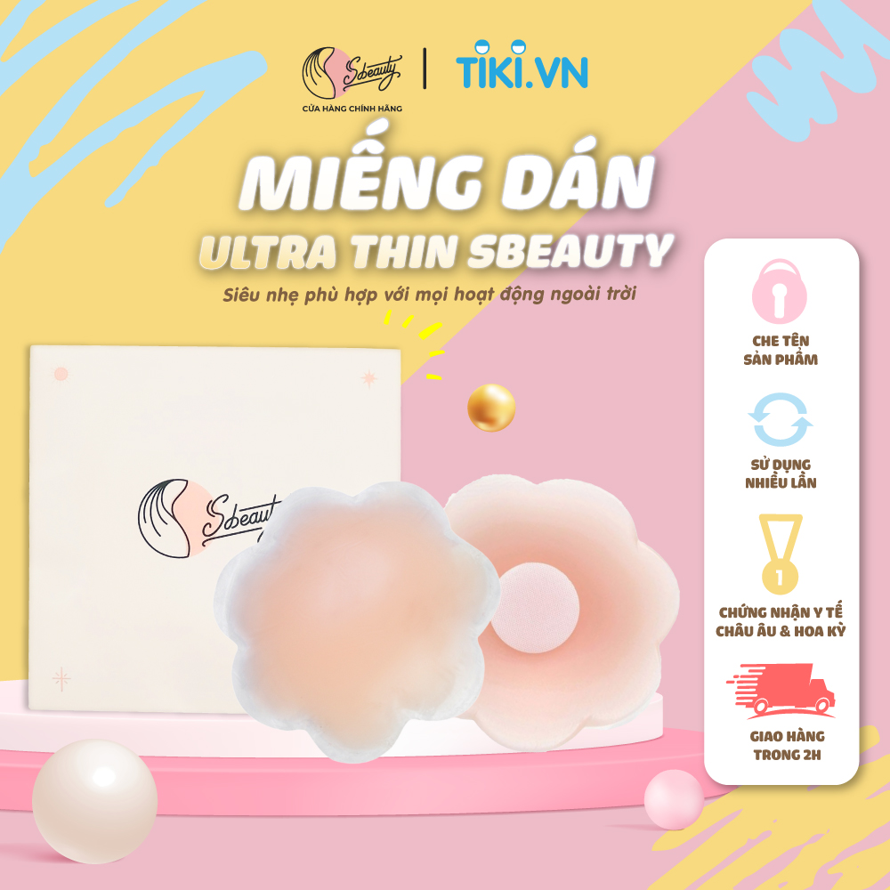Miếng Dán Ngực Ultra Thin Silicon Cao Cấp SBeauty, Dán Ngực Siêu Mỏng Siêu Nhẹ Siêu Êm