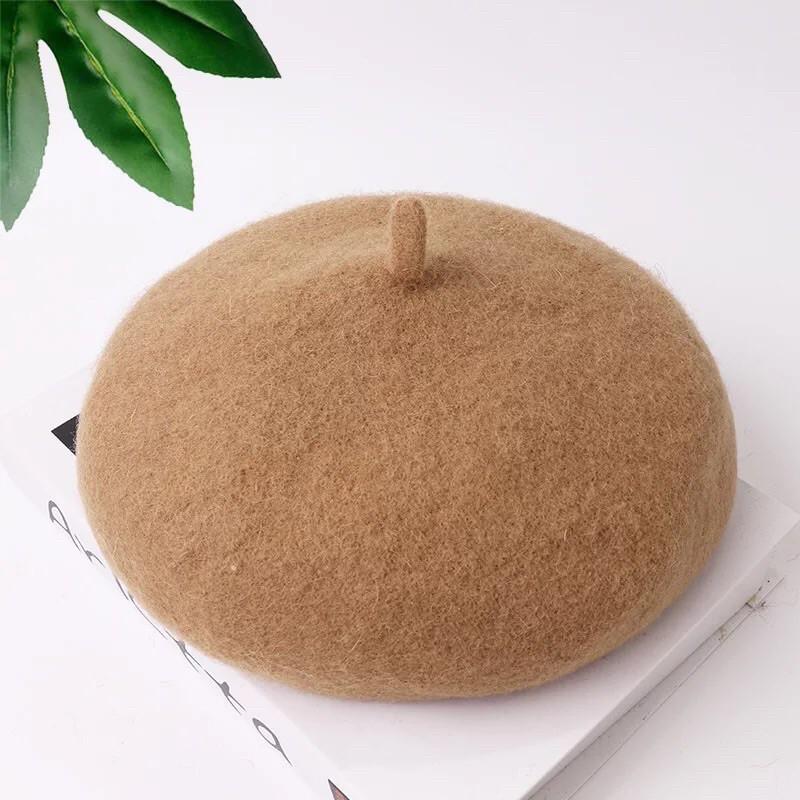 Mũ Nồi / Beret Màu Trơn Phong Cách Hàn Quốc Cho Bé nón bánh tiêu dễ thương và cực ấm