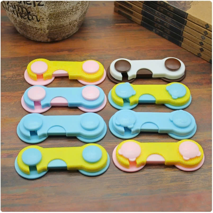 Bộ 5 Khoá Chặn Cửa Tủ , Tủ Lạnh Bảo Vệ An Toàn Cho Bé - Màu Ngẫu Nhiên