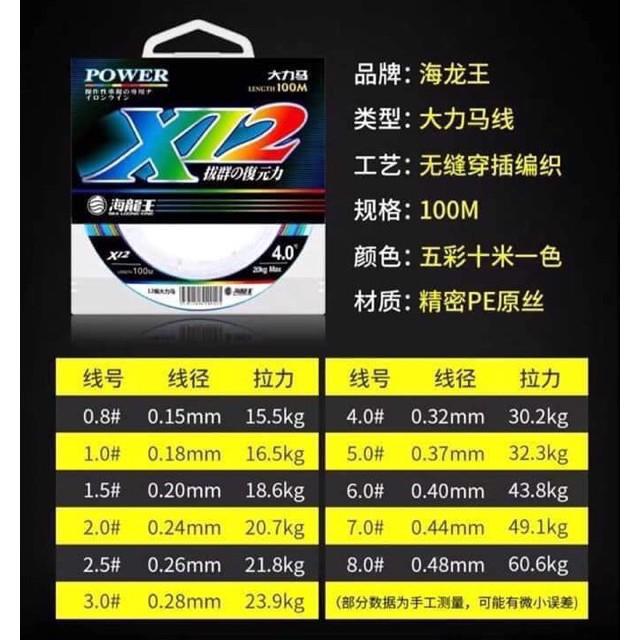 ( khuyến mại ) Dây dù X12 cực mịn và khoẻ ( đại hạ giá )