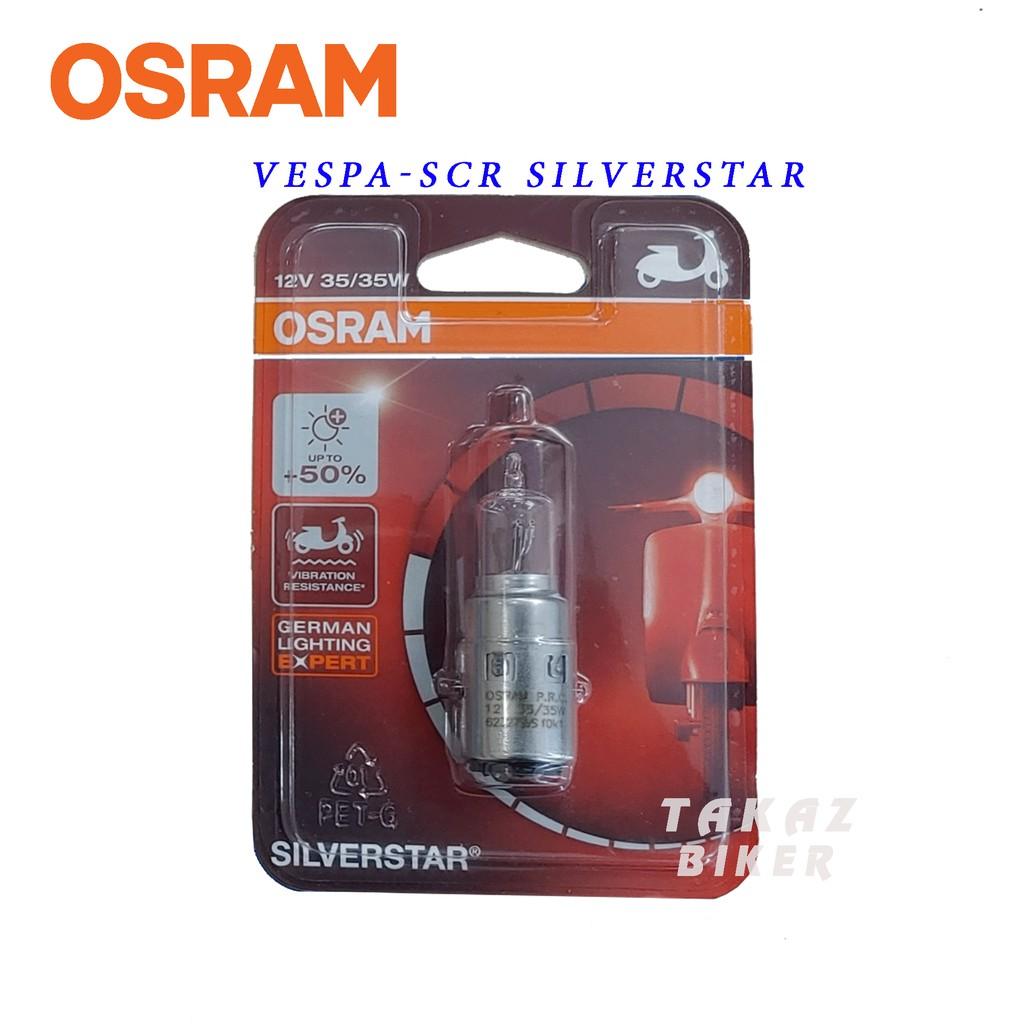 Bóng đèn HALOGEN OSRAM SCR - Vespa Zip - Tăng sáng +50% màu nhập khẩu