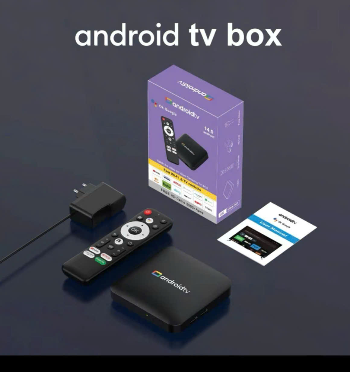 Android Tivi Box - Ram 2G - Android TV 10 - Dual Wifi - Bluetooth - Netflix - Remote Tìm Kiếm Bằng Giọng Nói - Hàng Nhập Khẩu
