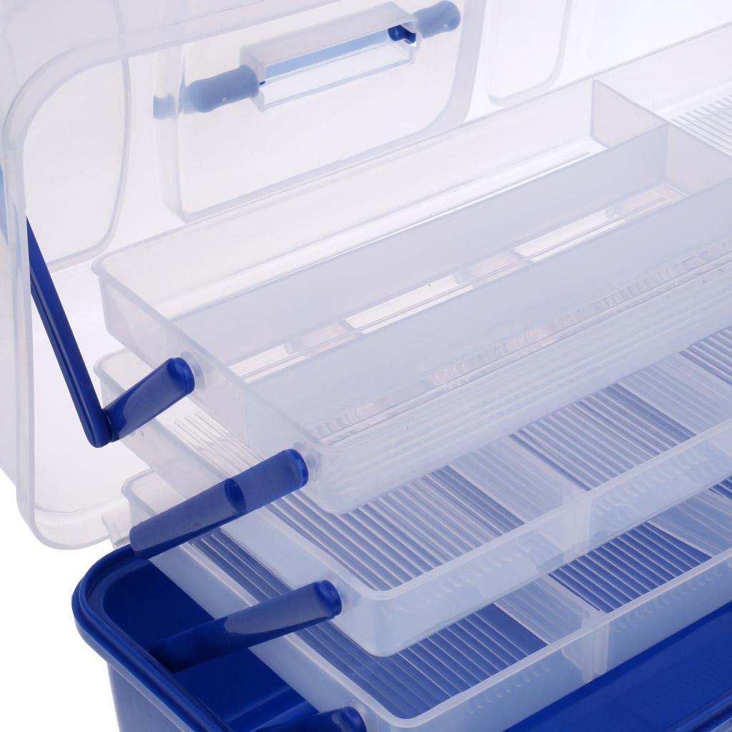 3 layers/4 layers Waterproof Fishing Tackle Box Fishing Hooks Lures Baits Storage Case