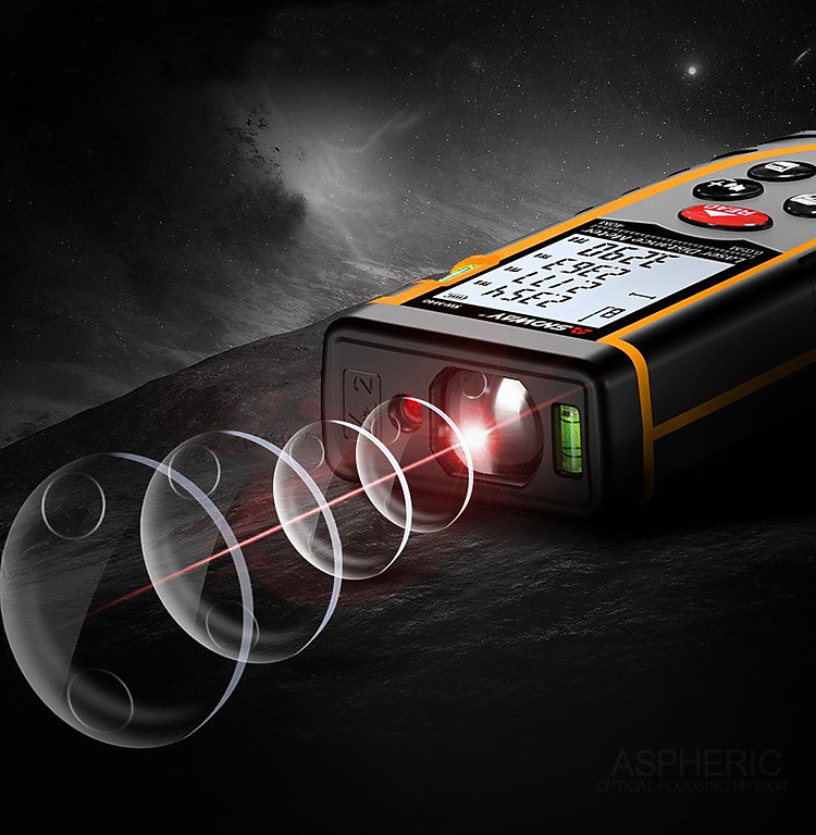 Thước Đo Khoảng Cách Bằng Tia Laser SNDWAY Phạm Vi 50m (SW-M50) Tặng 02 Đèn LED USB - Hàng Chính Hãng