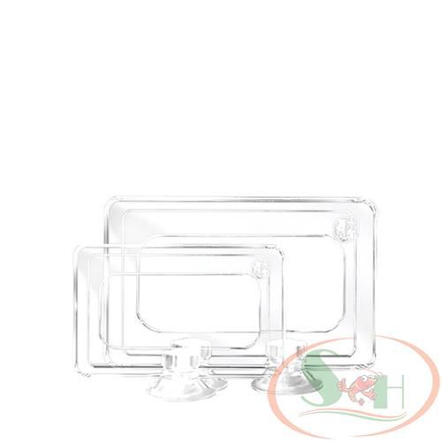 Khay acrylic hít giữ thức ăn nổi vòng cho cá tép ăn bể thủy sinh