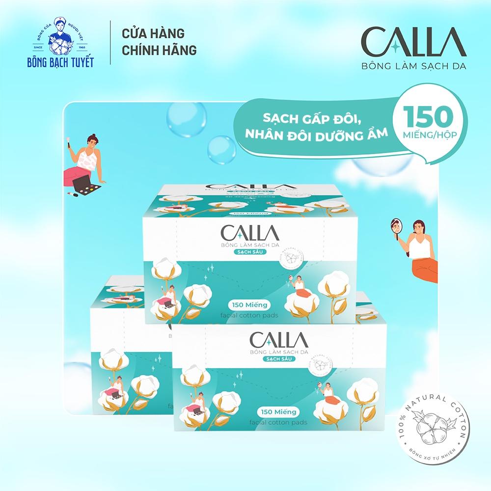 Combo 3 Hộp Bông tẩy trang làm sạch da Bông Bạch Tuyết Calla Sạch Sâu