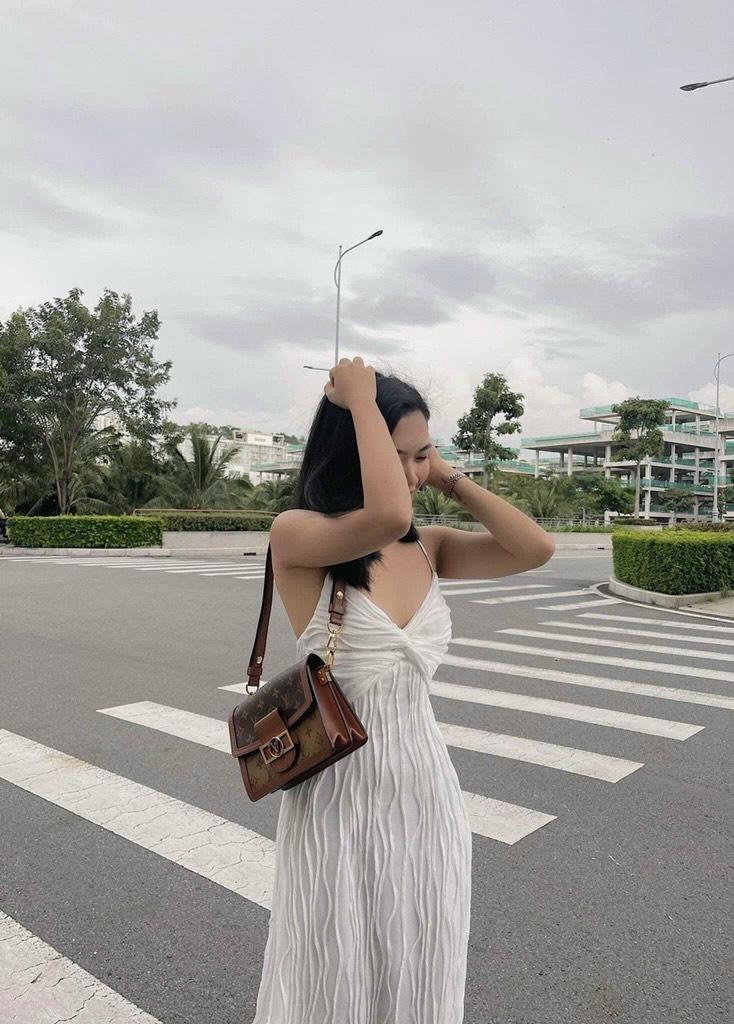 ĐẦM MAXI 2 DÂY VẢI GỢN SÓNG DÀY DẶN 13115