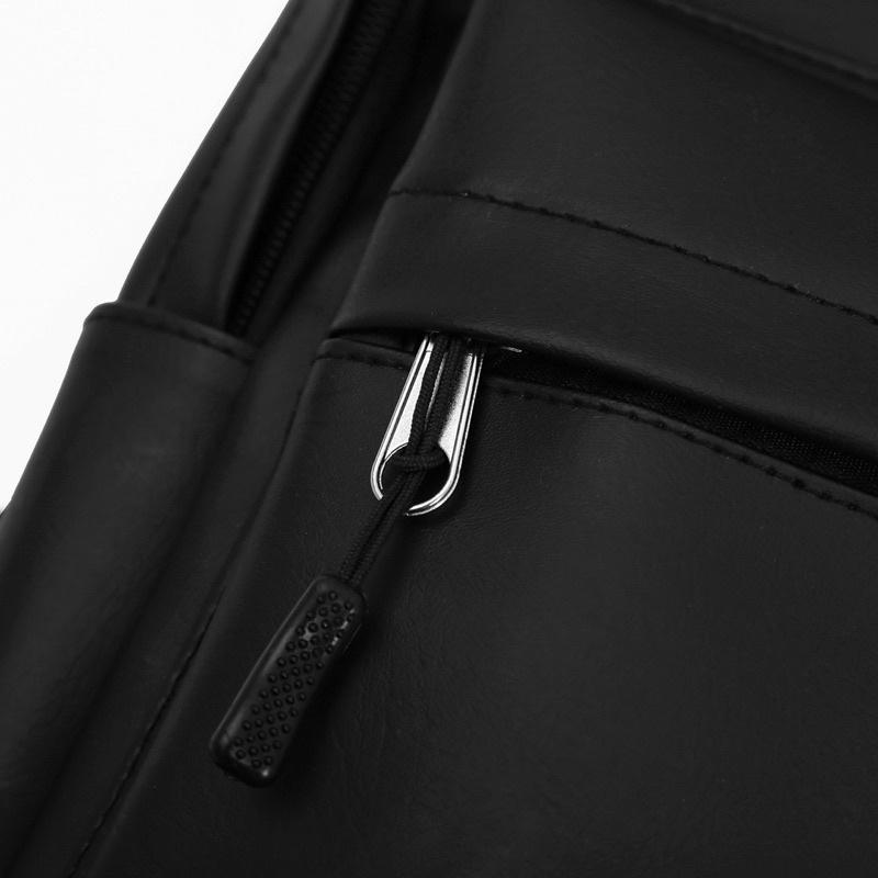 Balo da đen unisex siêu nhẹ, chống thấm nước, kiểu dáng basic phù hợp với cả nam và nữ - novstore