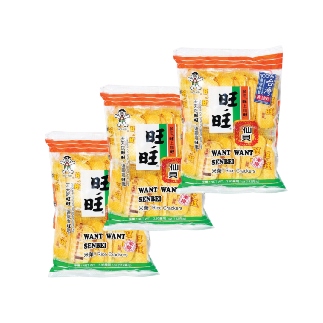 Combo 3 Bánh gạo WANT WANT Senbei Rice Crackers 112g
