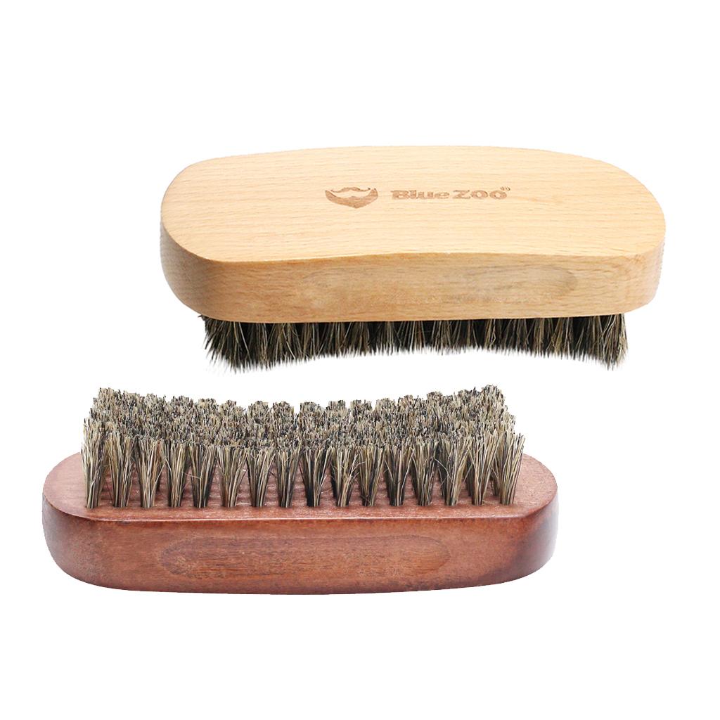 Beard Mustache Facial Hair Grooming Brush for Men Barber Wood
