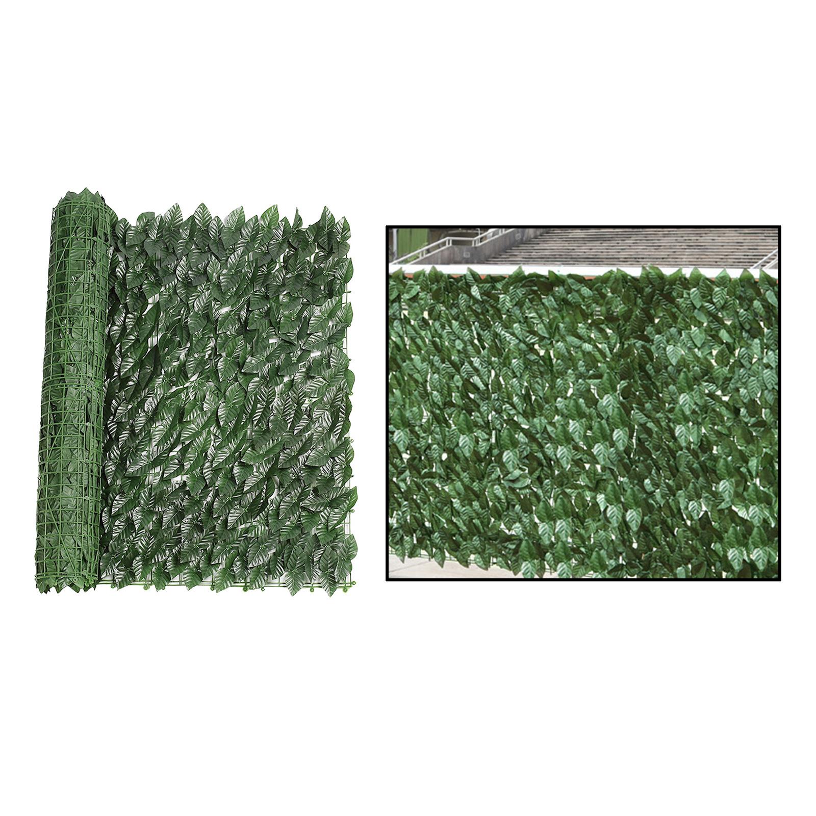 Artificial Faux Leaf Privacy Fence Screen Hedge Garden Decor 3Meter