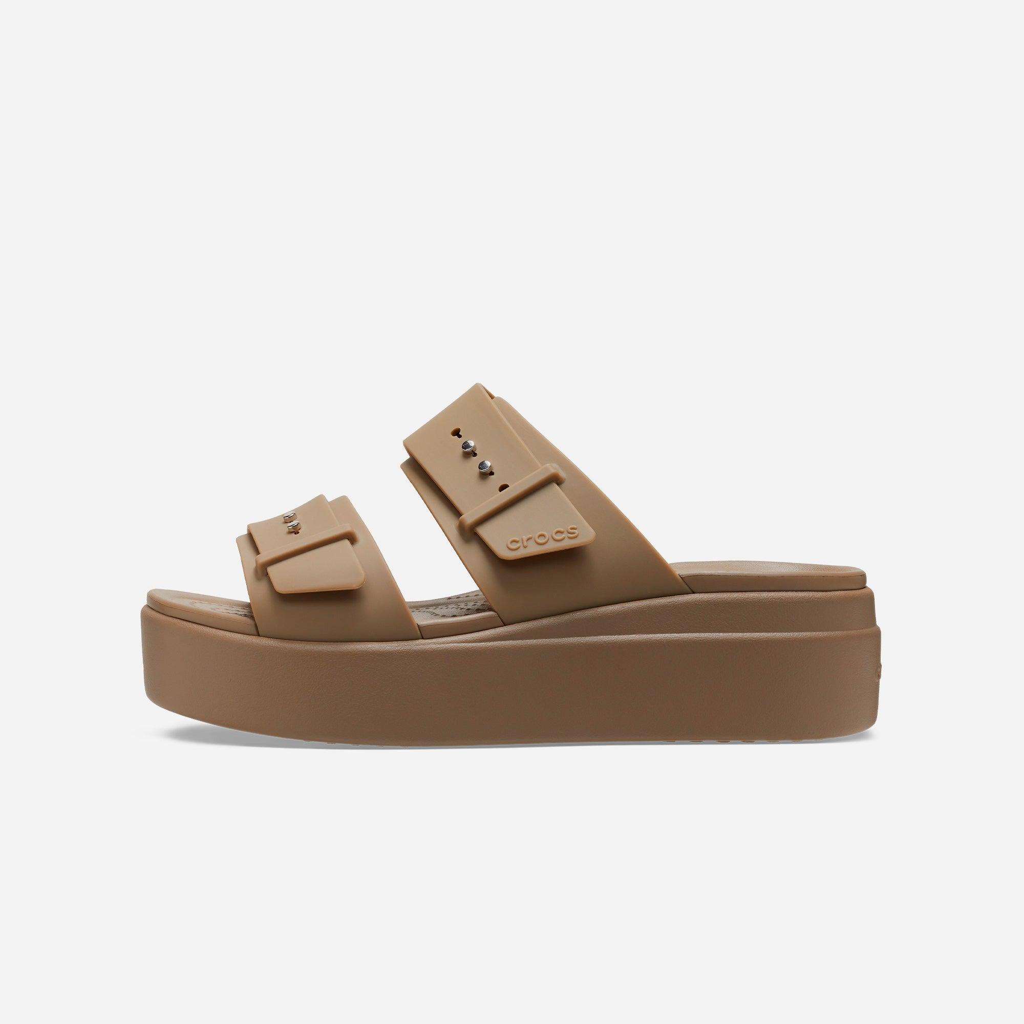 Dép quai ngang nữ Crocs Brooklyn Buckle Low - 207431-260