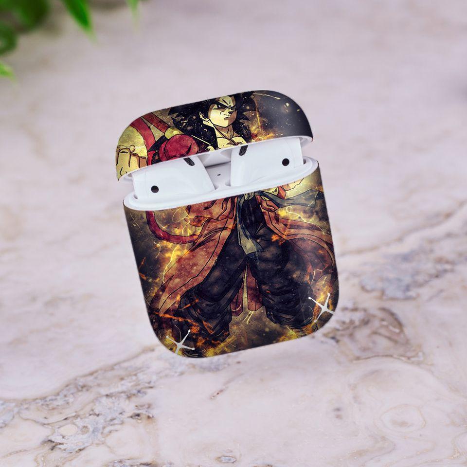 Miếng dán skin cho AirPods in hình Dragon Ball - Goku Super Saiyan 4 - 7vnr82