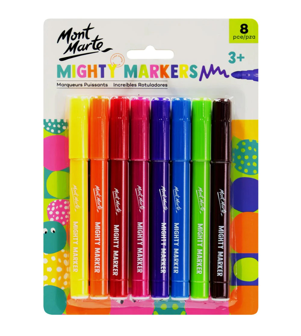 Bộ Bút Mighty Markers 8 Màu Mont Marte