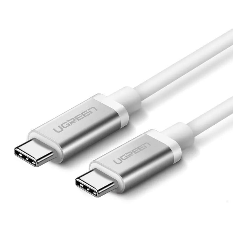 Ugreen UG10682US161TK 1.5M màu bạc Dây USB Type-C truyền dữ liệu và sạc mạ Nikel đầu nhôm - HÀNG CHÍNH HÃNG