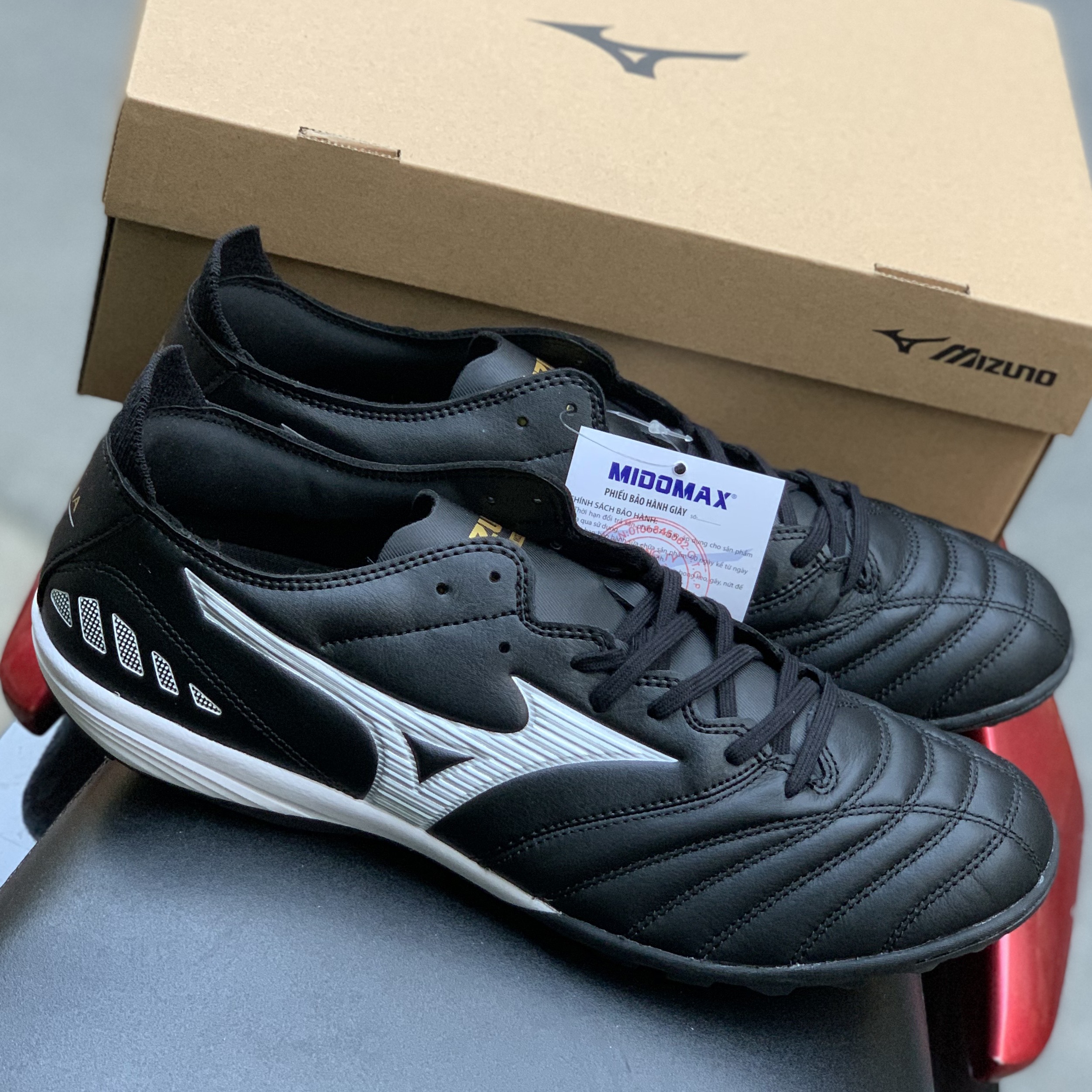 Giày đá bóng Mizuno Morelia Neo III Pro AS - P1GD228403 - Đen Trắng