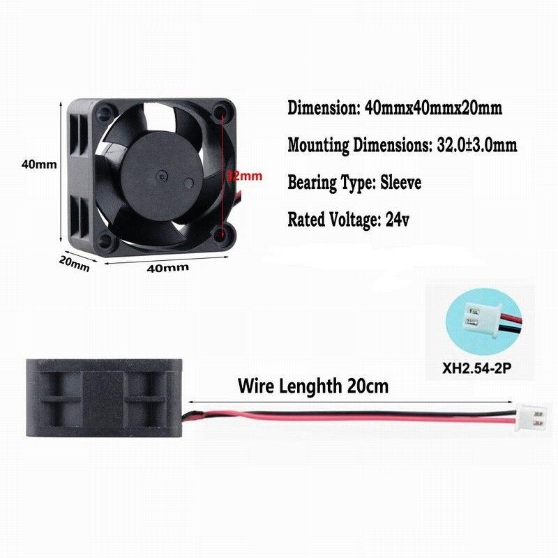 Gdstime 5 Pieces DC 24V 4cm 40x40x20mm 4020 CPU Cooler Brushless Cooling Fan 40mm x 20mm