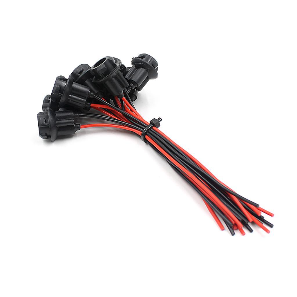 10 Pieces T10 5050 Bulb Socket Holder Connector Pre-wired Adapter