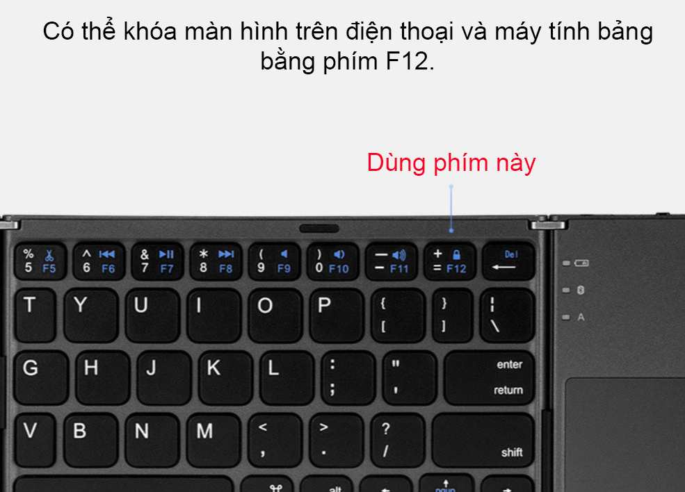 Bàn Phím Bluetooth có mặt di chuột cho Laptop tablet điện thoại AB033