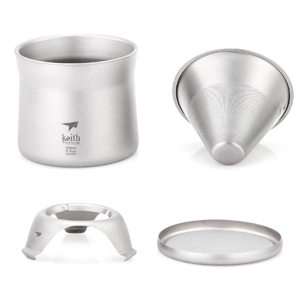 Bộ dụng cụ Titanium Mini Tea Coffee Mug Titanium Keith Ti3911