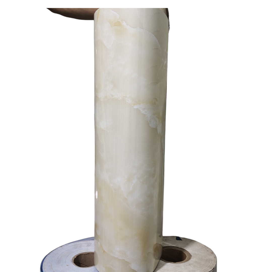 Combo 3 mét giấy dán bếp, decal dán bếp tráng nhôm ĐÁ VÀNG VÂN MÂY khổ 60cm có keo sẵn