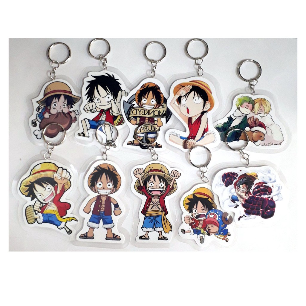 Móc khóa anime One Piece - nhân vật Luffy (Giao Ngẫu Nhiên 1 Móc Khóa)