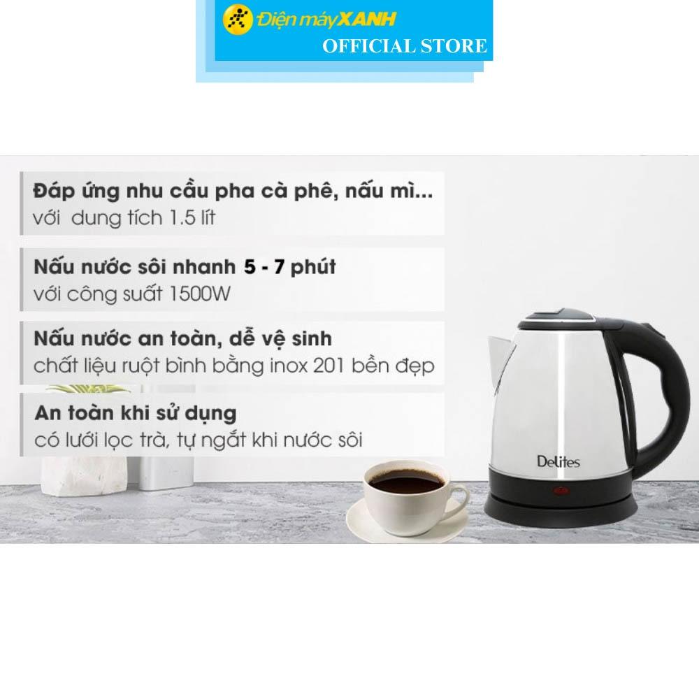 Bình đun siêu tốc Delites 1.5 lít ST15S01 - Hàng Chính Hãng
