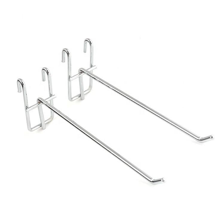 Bộ 10 móc inox cài lưới, tay cài lưới dùng cho tấm lưới treo đồ siêu thị, phụ kiện điện thoại, decor trang trí dài 25 cm