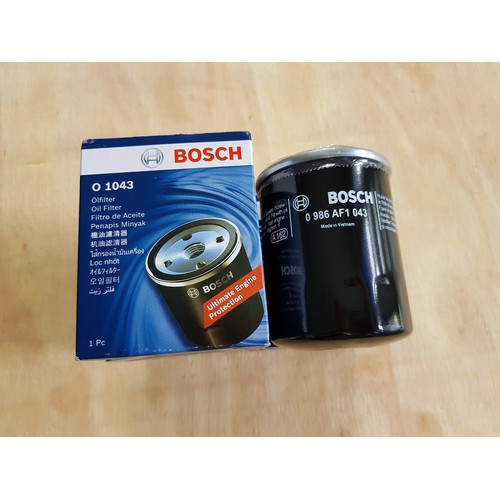 Lọc nhớt Bosch O1043 cho xe TOYOTA-ZACE, CAMRY2.4 VIC#: C-110, OE Number: 90915 03004
