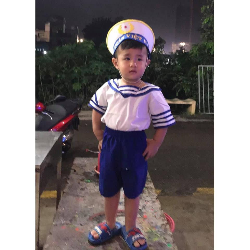 Bộ quần áo hải quân trẻ em kèm nón