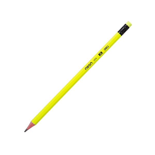 Bút Chì Gỗ Deli Neon 2B EU51400 - Màu Vàng