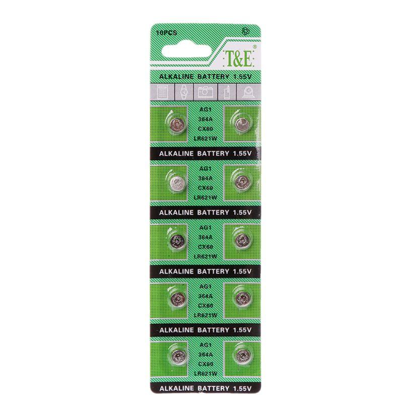 1.55V AG1 Đồng Hồ Kiềm Đồng Hồ Tế Bào Nút Pin Nút Dành Cho Đồng Hồ Đồ Chơi Dây Đèn Ngón Tay Ánh Sáng Đồng Hồ